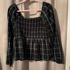 NWOT Old Navy Plaid Long Sleeve Women's Top